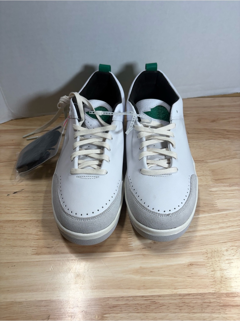 Jordan Low Top Sneakers in White, Gray and Green